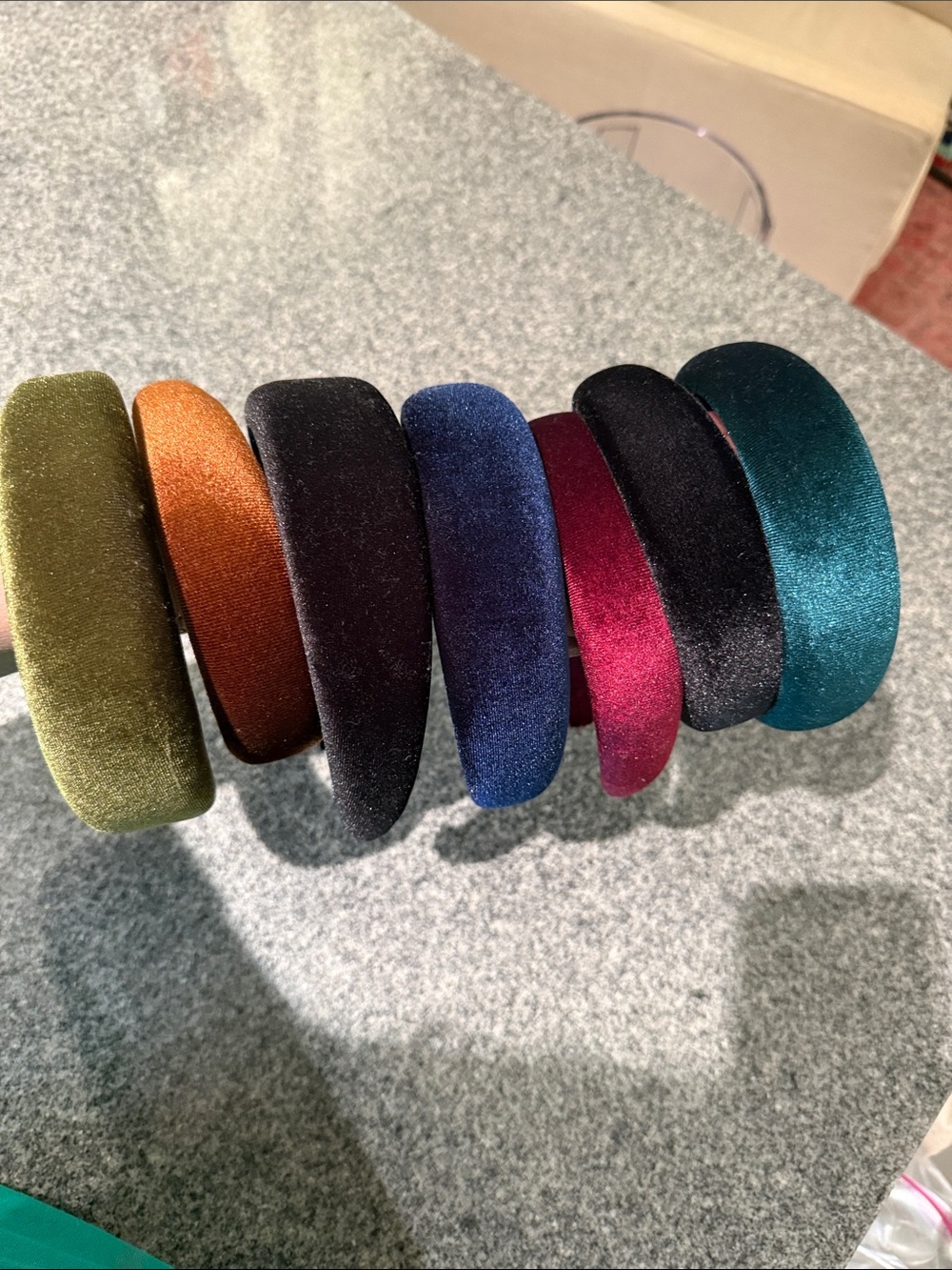 Velvet Padded Headband Set - Multicolor